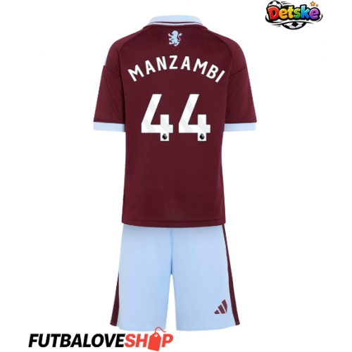 Dres Aston Villa Johan Manzambi #44 Domáci pre deti 2026-27 Krátky Rukáv (+ trenírky)